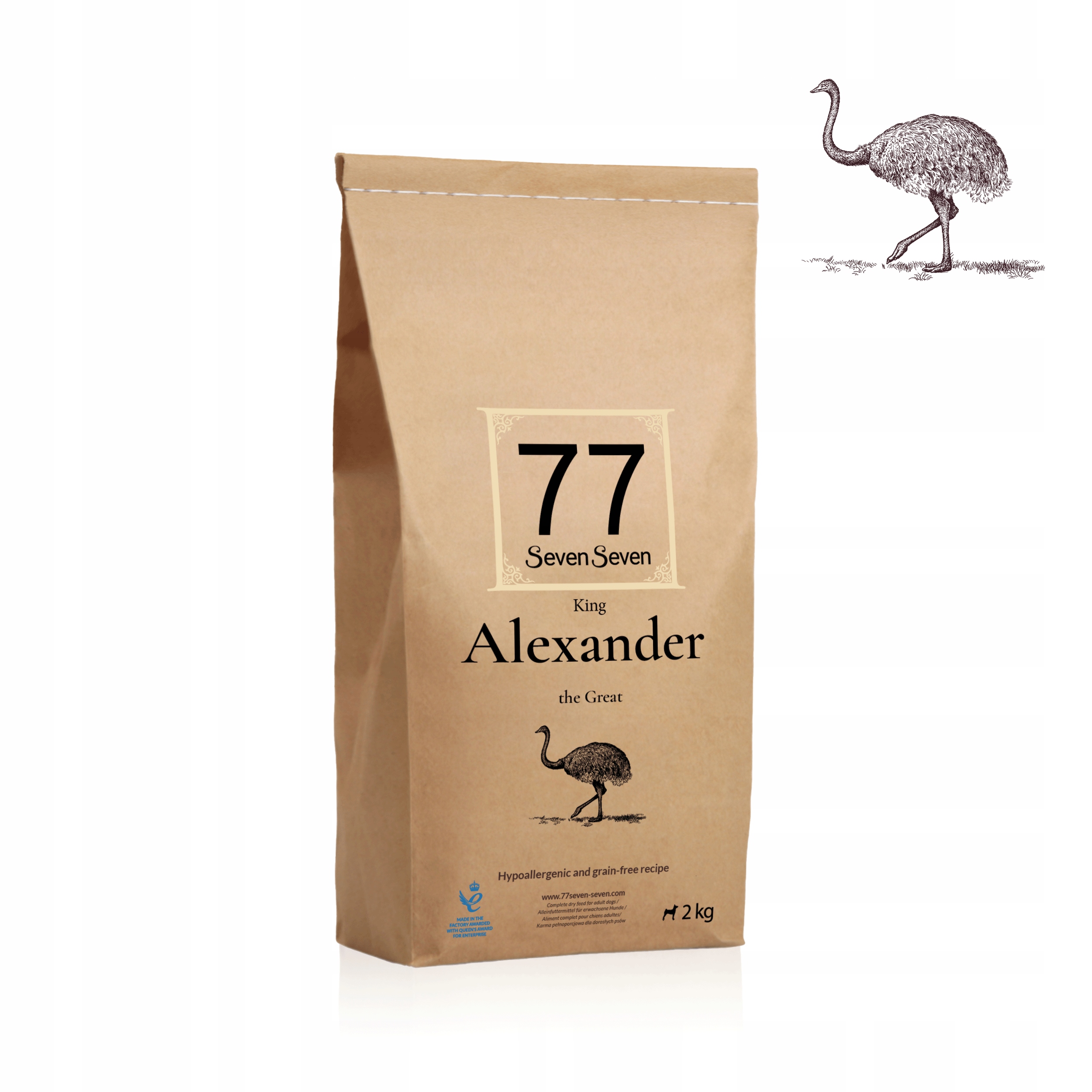 Alexander 2kg ze strusiem 77 Petfood