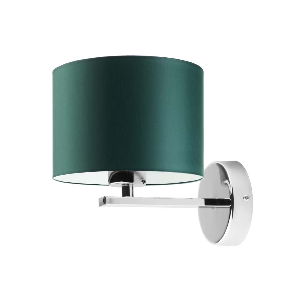 Kinkiet ścienny lampa na ścianę butelkowa zieleń abażur Led E27 Simple