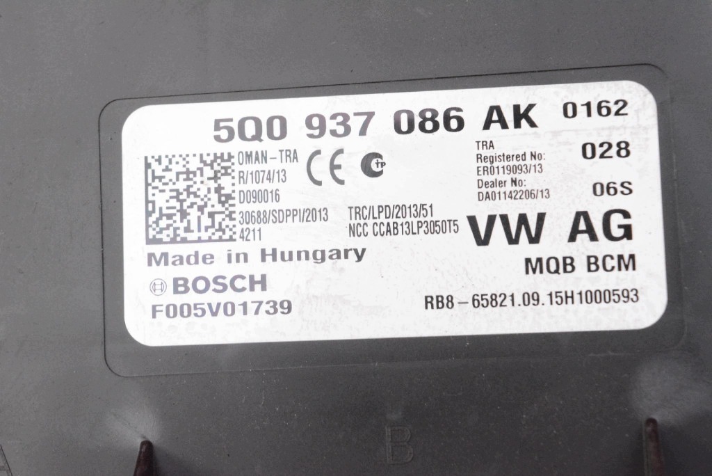 Unité commande confort 5Q0937086AK VW PASSAT B8 2.0 TSI 220 KM 14-19