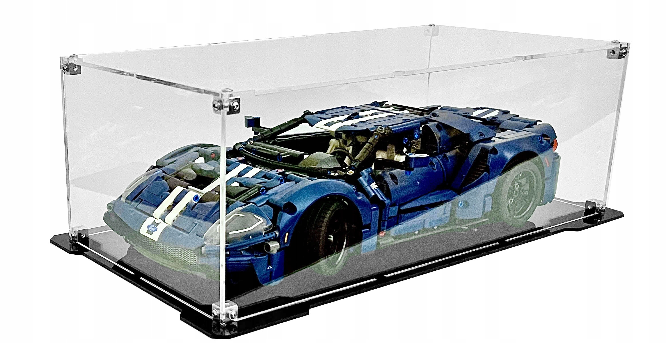 Vitrína s černou základnou Drewlandia pro sadu Lego 42154 Technic Ford Gt