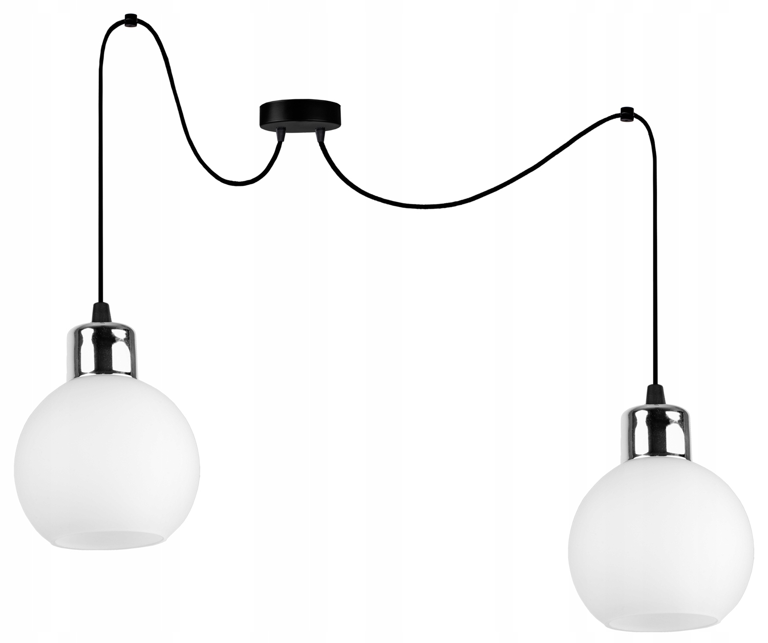 

Szklana Lampa Wisząca Sufitowa Żyrandol Pająk Kule