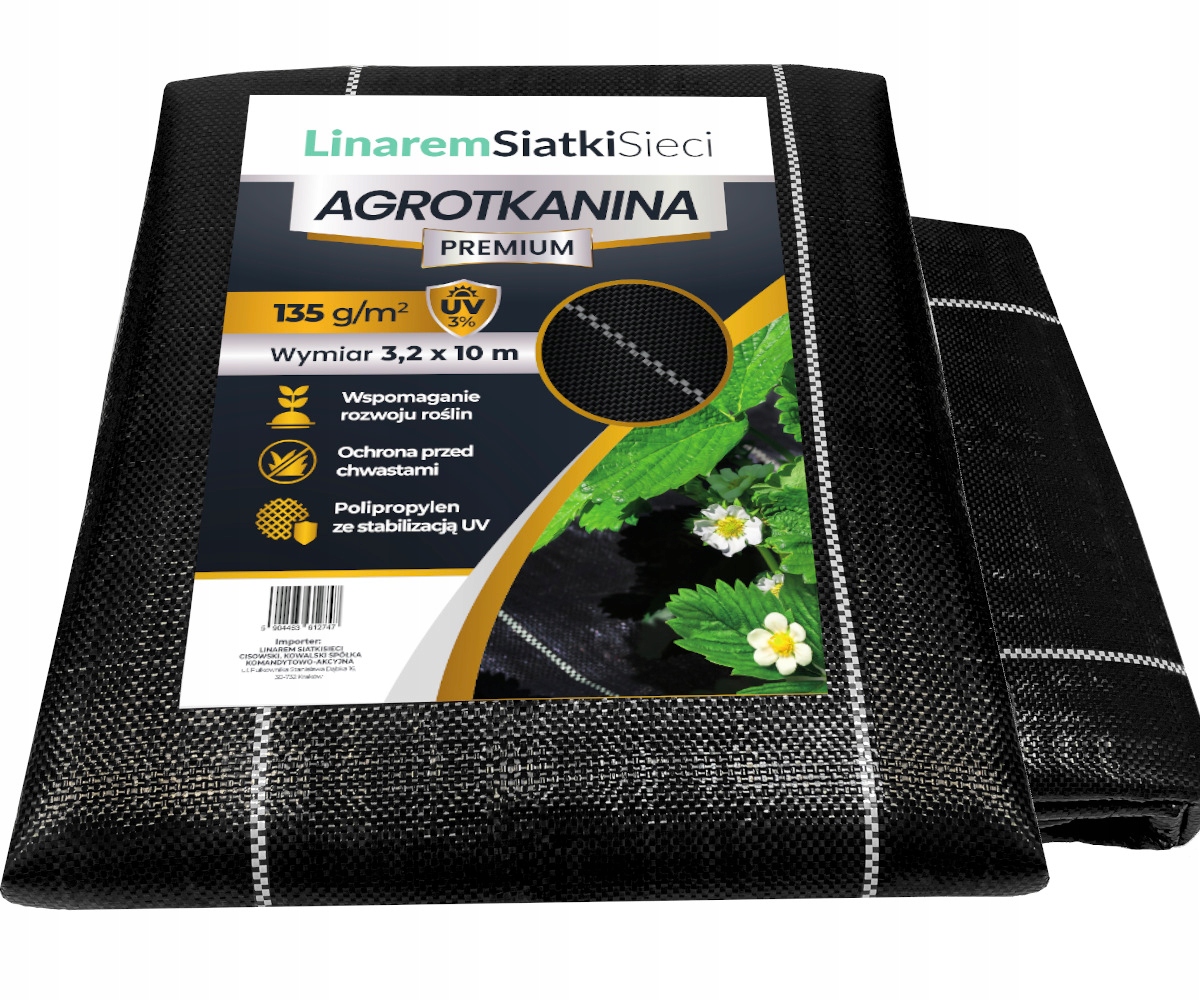 Agrotkanina 135G Premium 3,2x10m Agrowłóknina Uv 3%