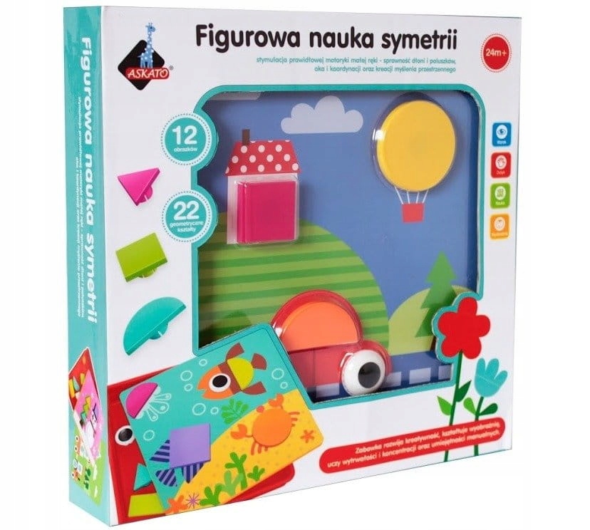 

Układanka kształty do wciskania nauka symetrii