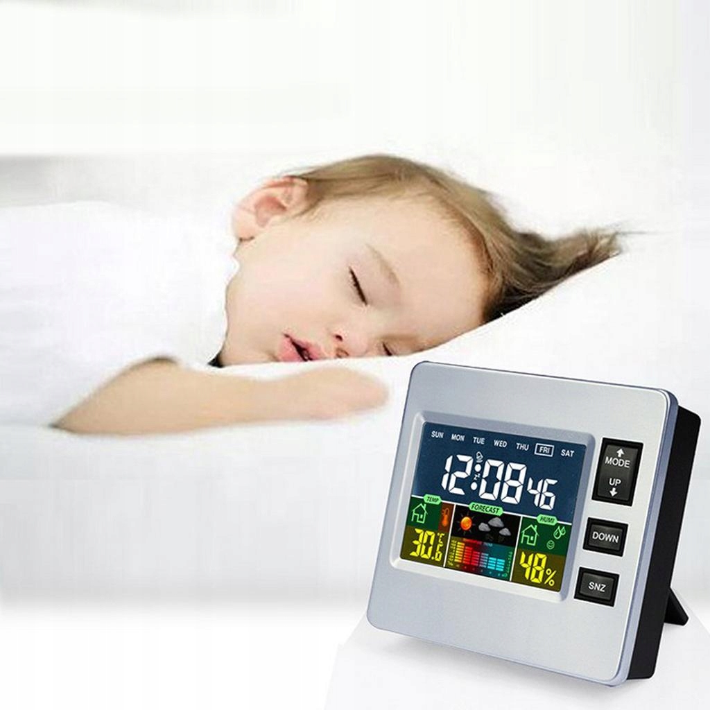 Biurkowy stół LCD z temperaturą i wilgotnością Marka bez marki