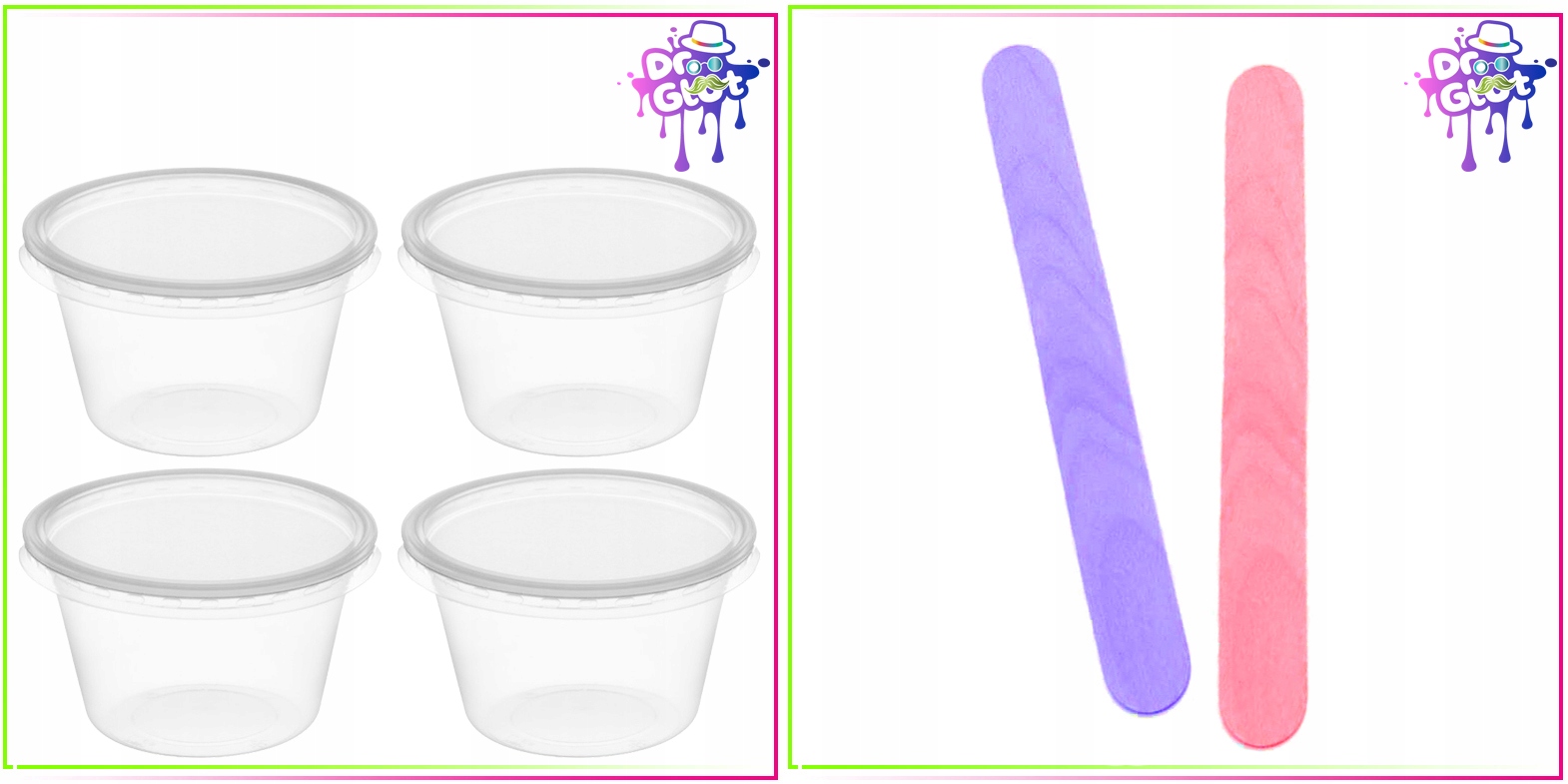 ZESTAW EPIC SLIME DO ROBIENIA GLUTÓW PREZENT KLEJ SLAJM GLUTKÓW DUŻY XXL Głębokość produktu 10 cm