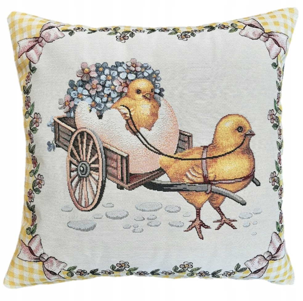 

Poszewka Wielkanocna jasiek pisklaki 45x45 cm L31