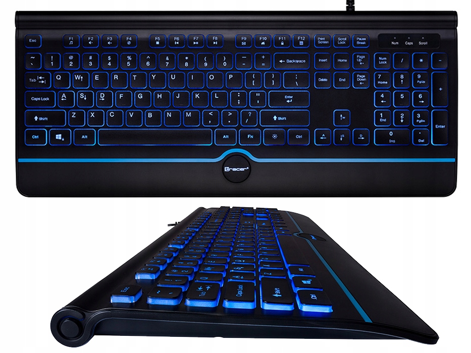 

Podświetlana Klawiatura Płaska Ultra Slim Blue Led