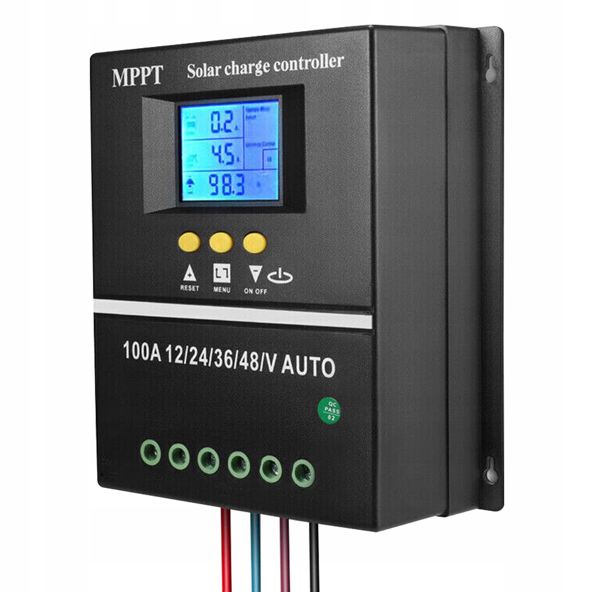 Solarny Kontroler Regulator Ładowania Akumulatorów 12V/24V/36V/48V 100A