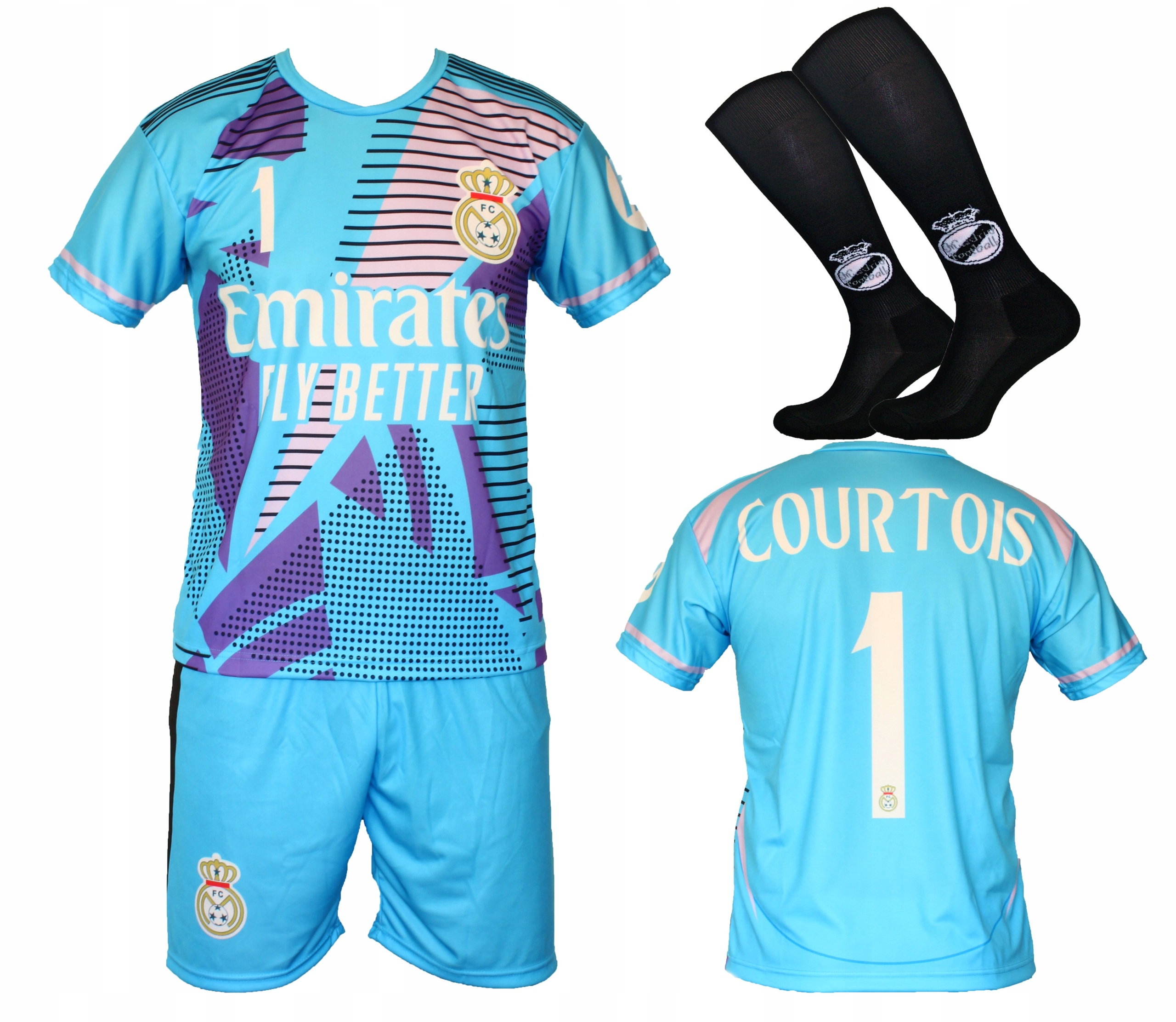 Courtois komplet sportowy strój piłkarski Bg 158