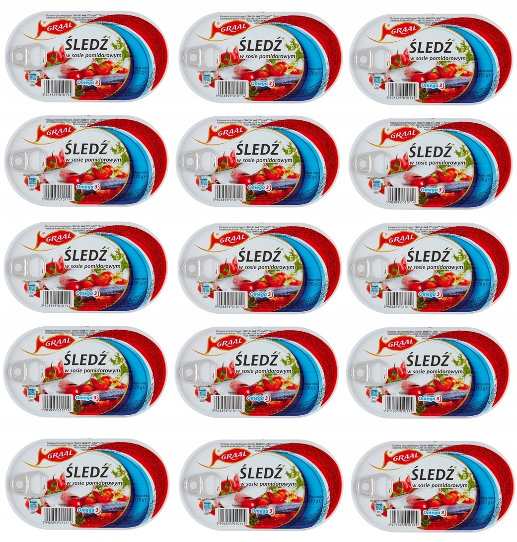 Levně 15 x 170 g Graal sleď v rajčatové omáčce Karton