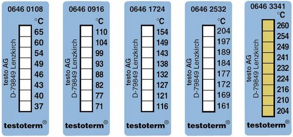 

Paski temperaturowe Testoterm +116 do +154 °C