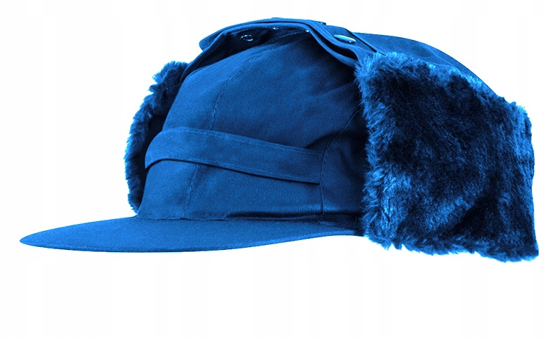

Uszatka Czapka Męska Zimowa z Daszkiem Pls niebies