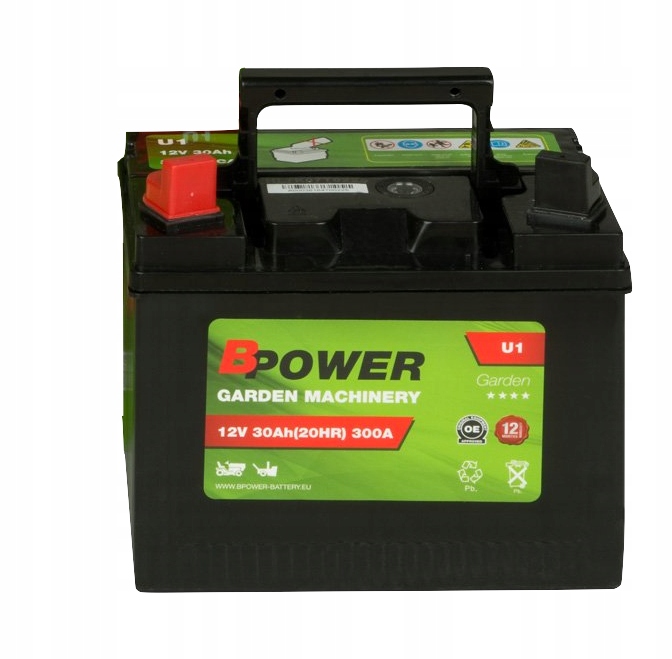 

Akumulator BPower Garden U1 30Ah 300A Do Kosiarki