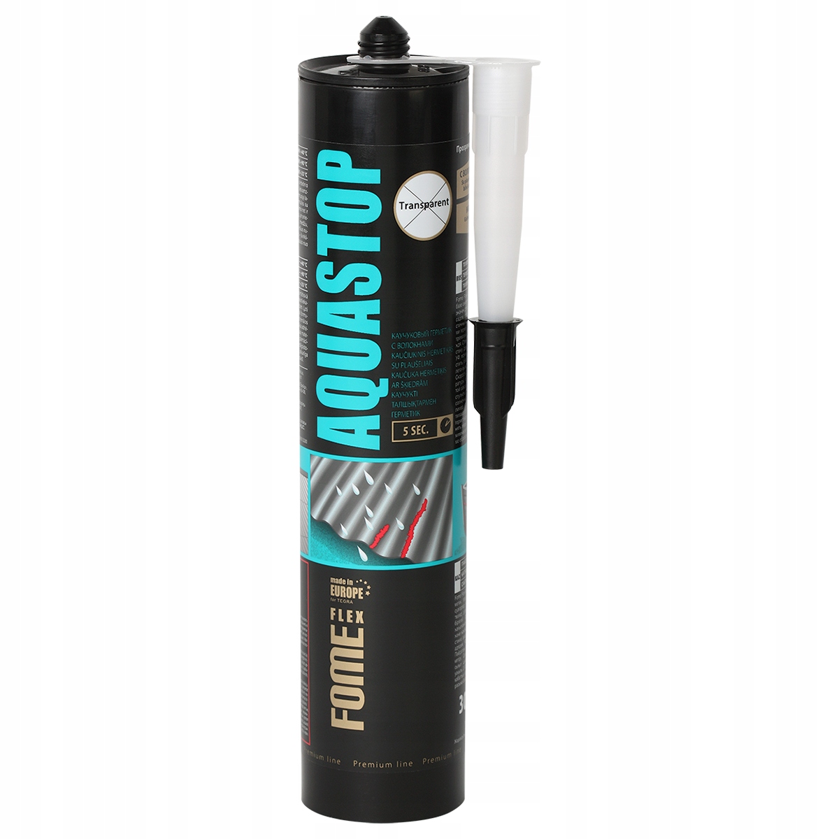 Uszczelniacz dekarski kauczukowy z włóknami 300ml AQUASTOP Fome Flex