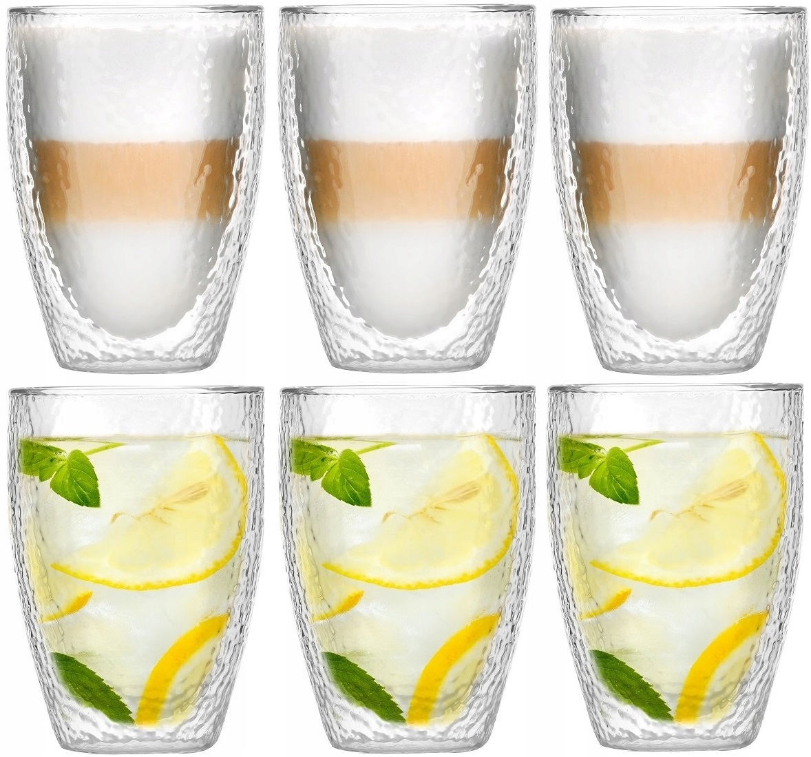 

Szklanki 6 Termiczne Alessia Kawy Latte Cappucino