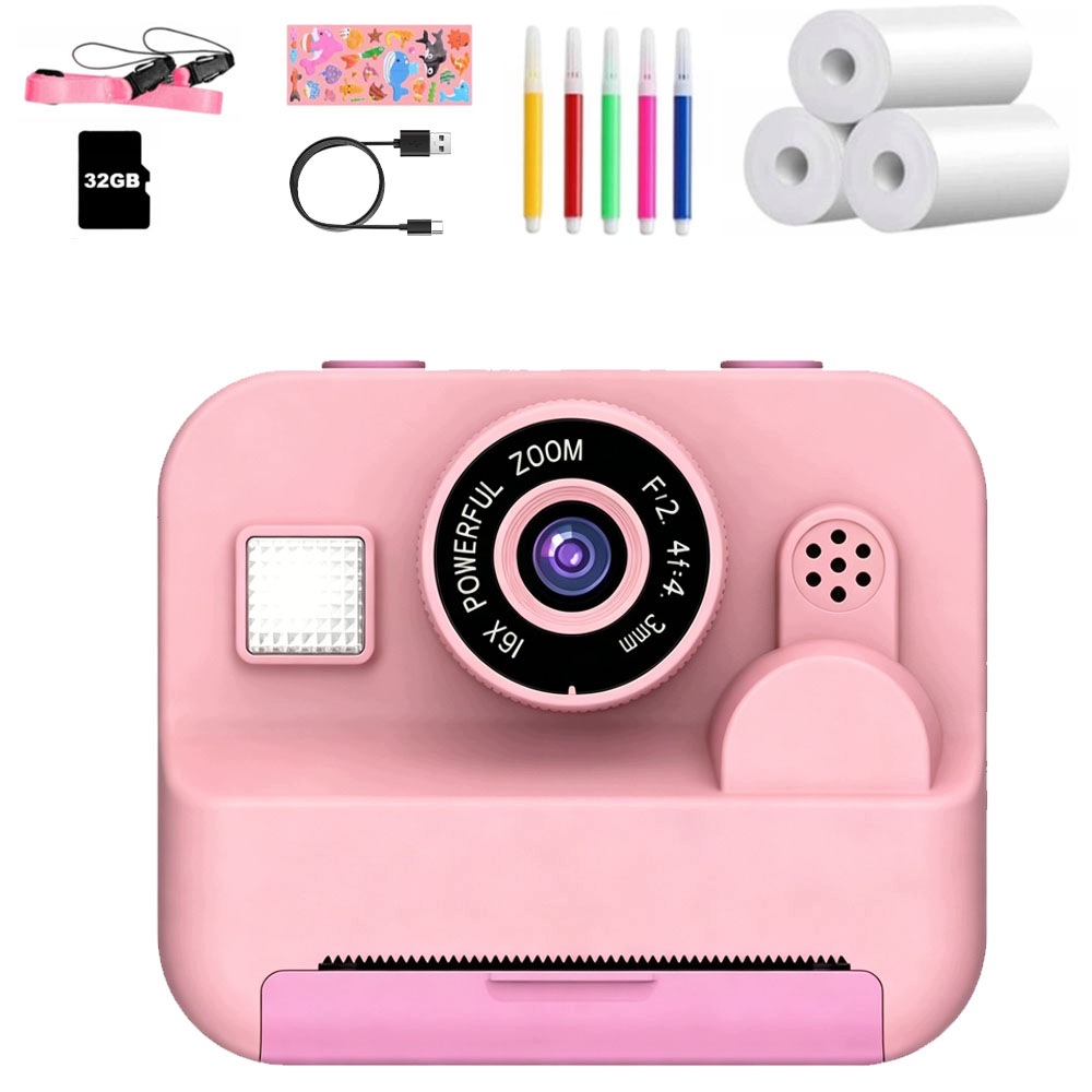 Sada Digitálního Instantního Fotoaparátu S Termotiskárnou Pro Děti