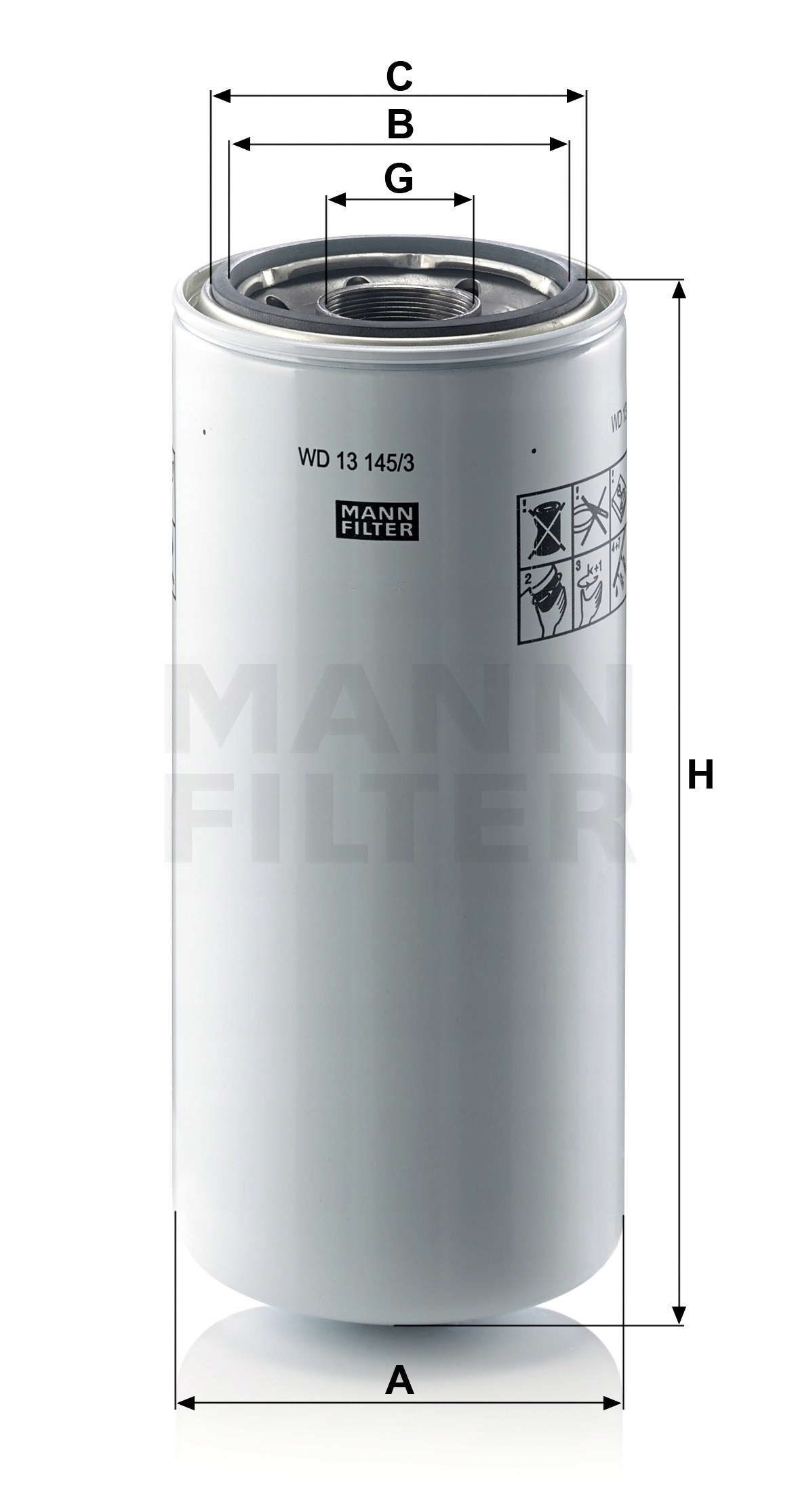 Filtr oleju Mann-Filter WD 13 145/3