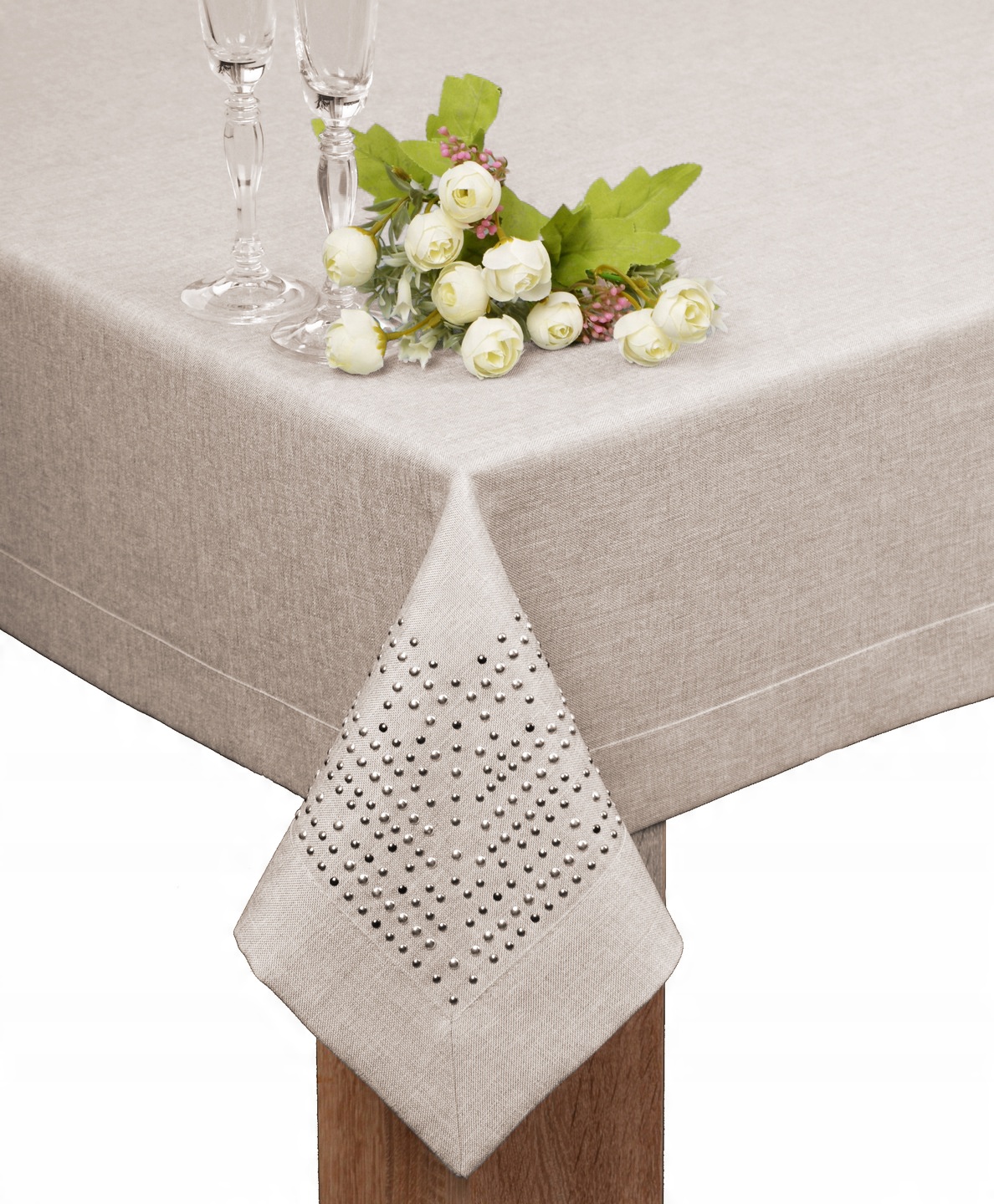 

obrus Panama Decor dżety 400x140 plamoodporny beż
