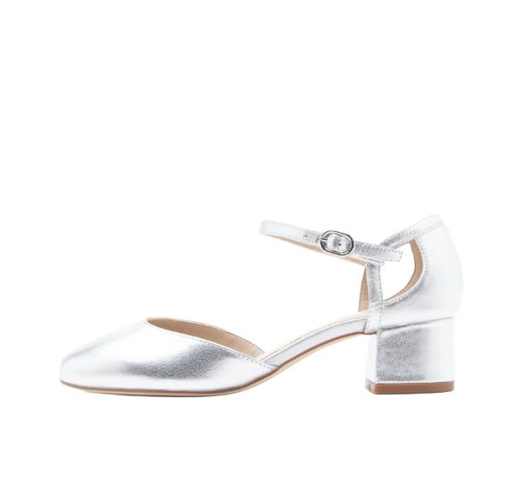 Anna Field Stříbrné Dámské Sandály Na Kovovém Podpatku 41