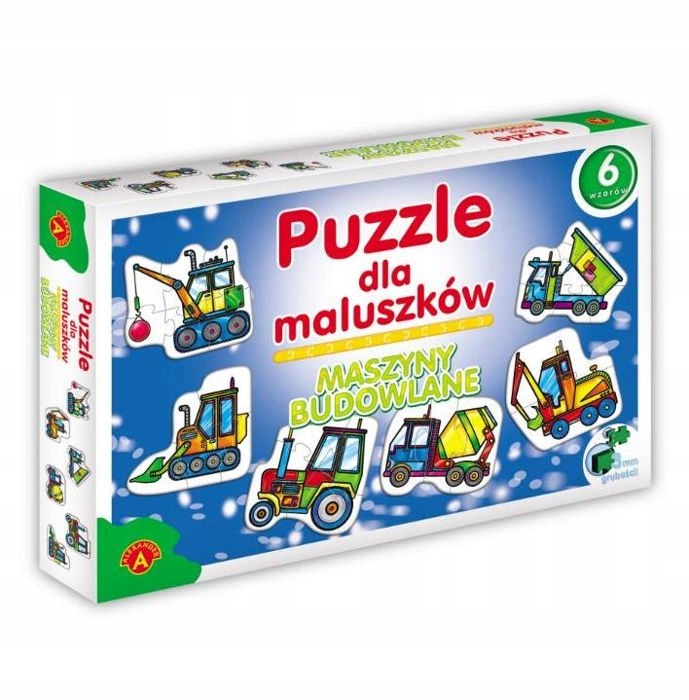 

Puzzle Dla Maluszków Maszyny Budowlane 2-latka