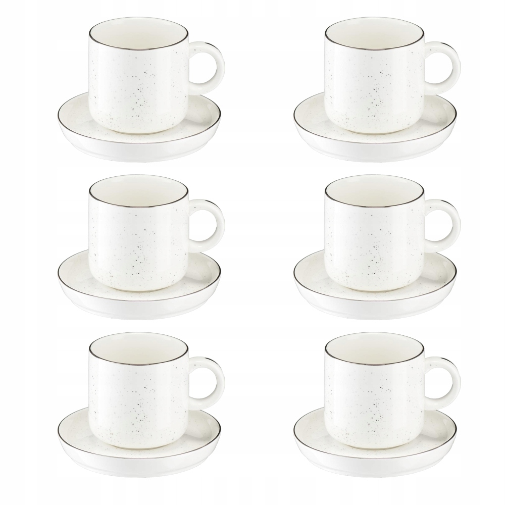 Villa Italia Sada porcelánových šálků 320 ml 6 kusů Polvere New