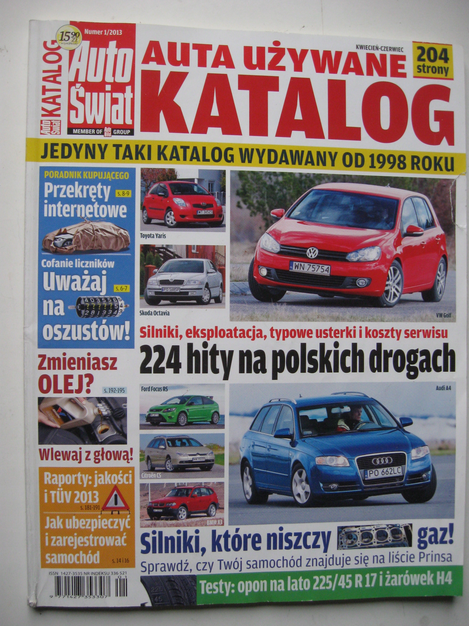 AUTO ŚWIAT Audi A6, Fiat 500 - Katalog Samochody używane 2013 ISSN 9771427353505