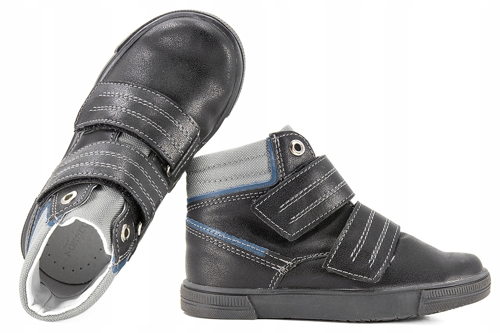 

Kornecki 6509 Trzewiki Chłopięce Półbuty czarne 28