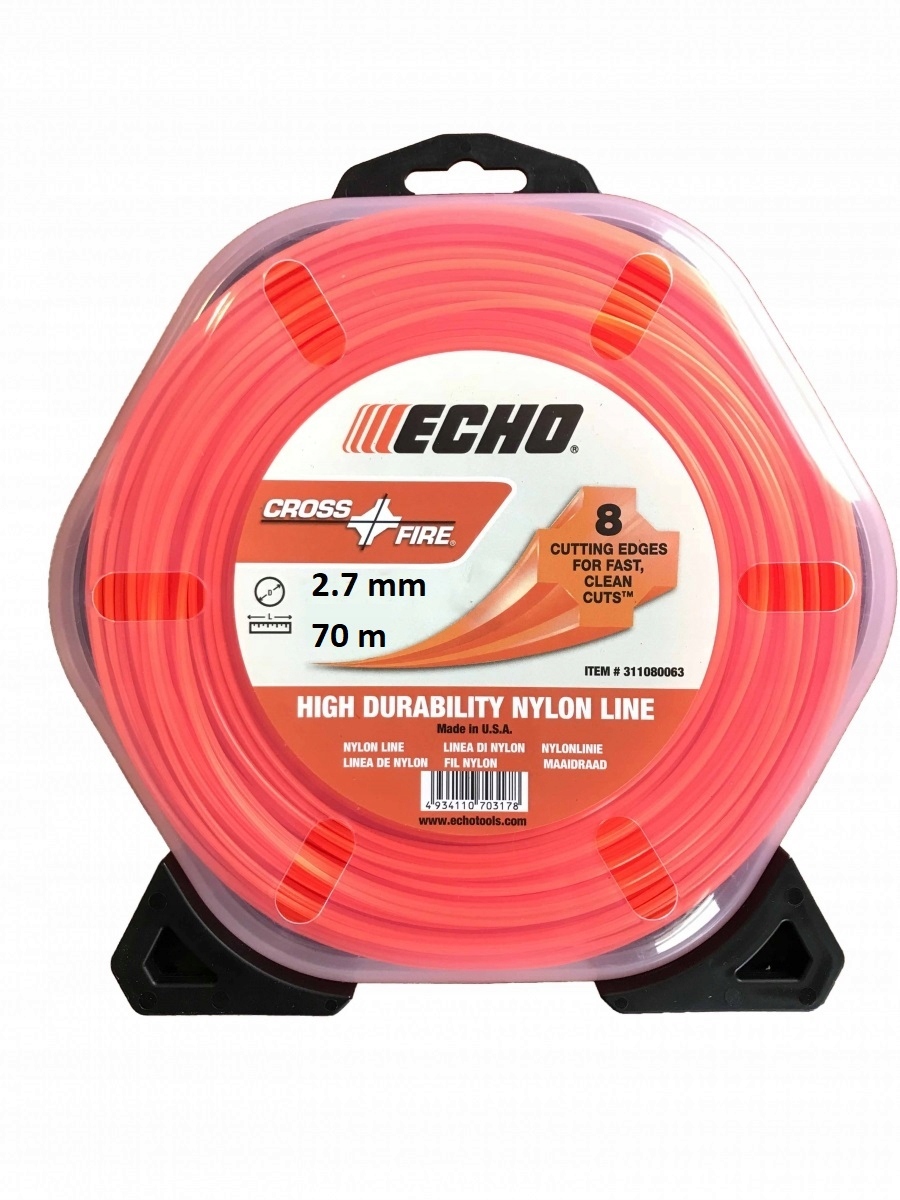 

Żyłka tnąca do kosy 2,7 Echo ośmiokąt 70m