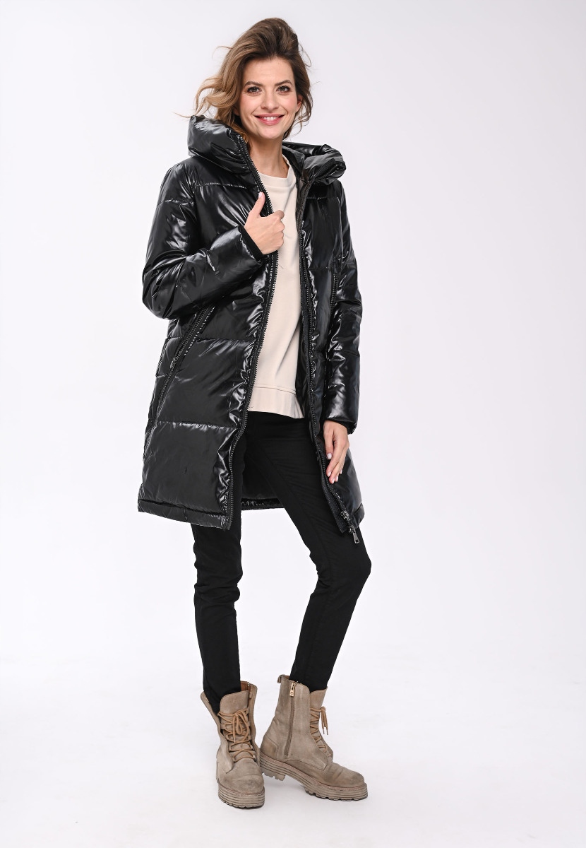 DAMSKA DŁUGA BŁYSZCZĄCA KURTKA VOLCANO J-BLANC XL Marka Volcano