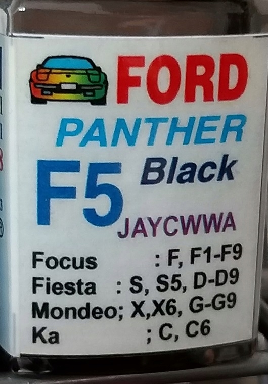 

Zaprawka Lakiernicza Ford F5 panther black f9 g9