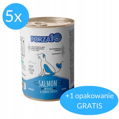 Forza10 Maintenance mokrá pro psa s lososem a rýží 5x400 g 400 g Bonus