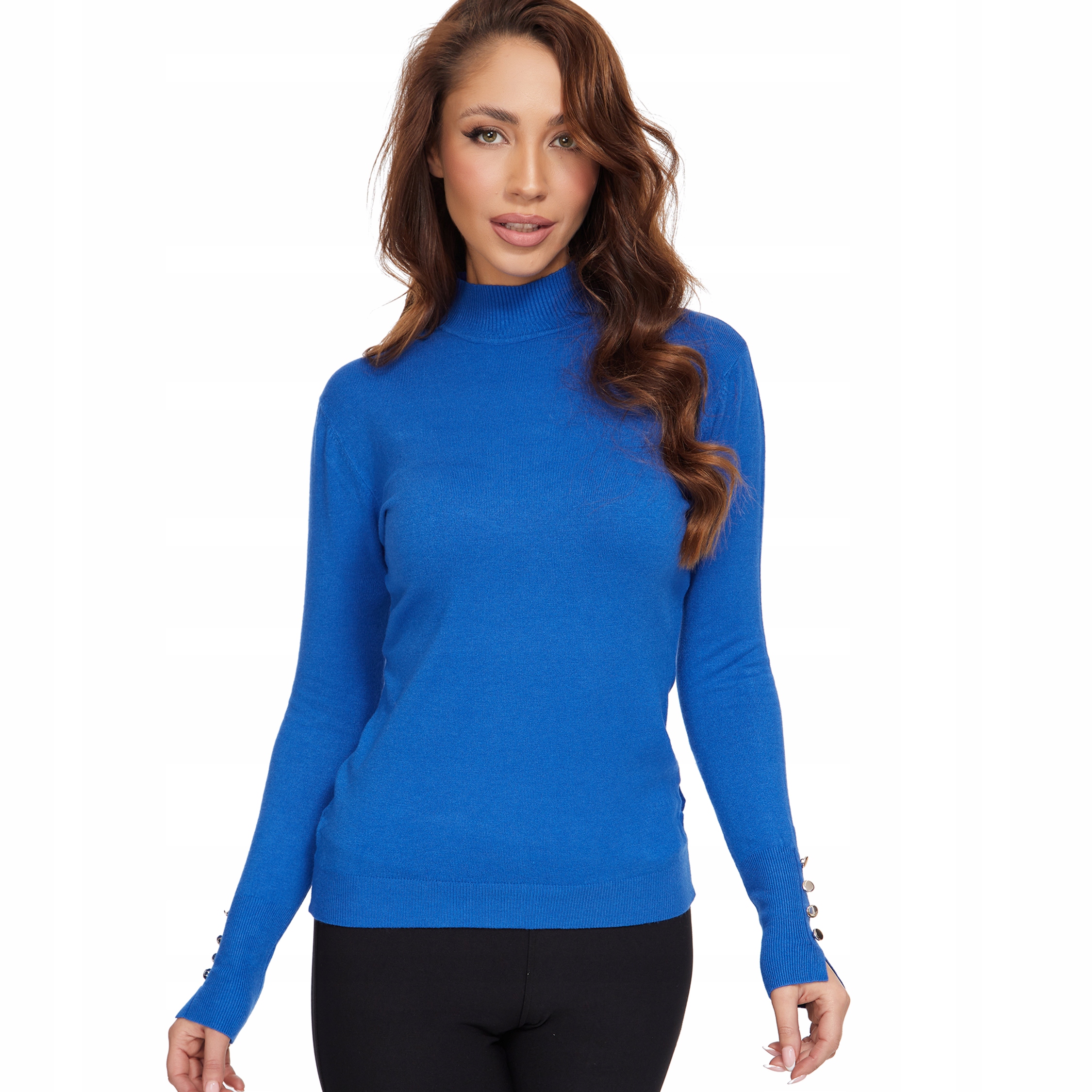 062_ M/L _KLASYCZNY SWETEREK PÓŁGOLF DAMSKI Rozmiar M/L