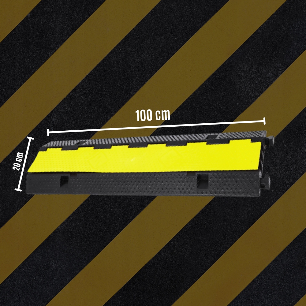 NAJAZD KABLOWY PROGOWY PRÓG CZARNY MASKOWNICA OSŁONA OCHRONA KABLI 100cm Kod producenta NAJAZD KABLOWY OSŁONA NA KABLE NA DROGĘ