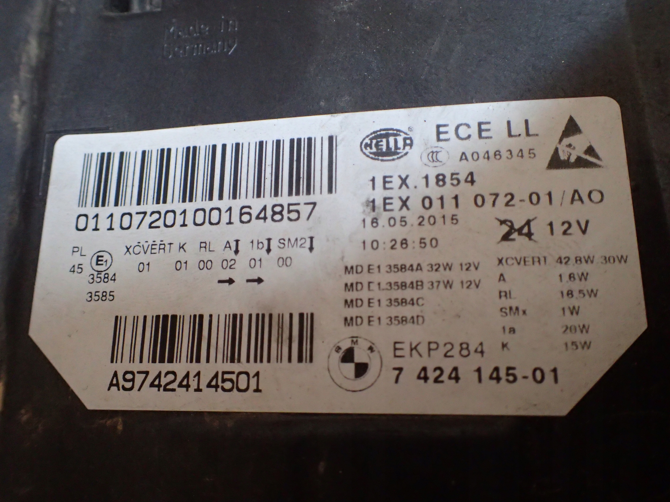 LAMPA PRZÓD LEWA BMW 5 V F10 F11 LIFT ADAPTIVE LED Producent części BMW OE