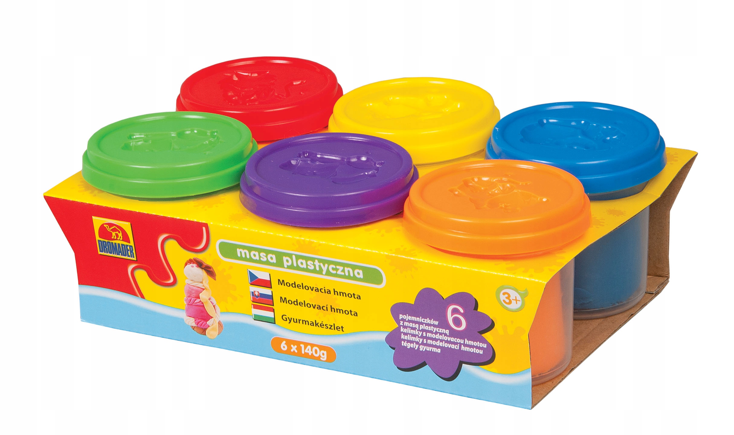 

Dromader Masa plastyczna 6 dużych tub ZD-0055