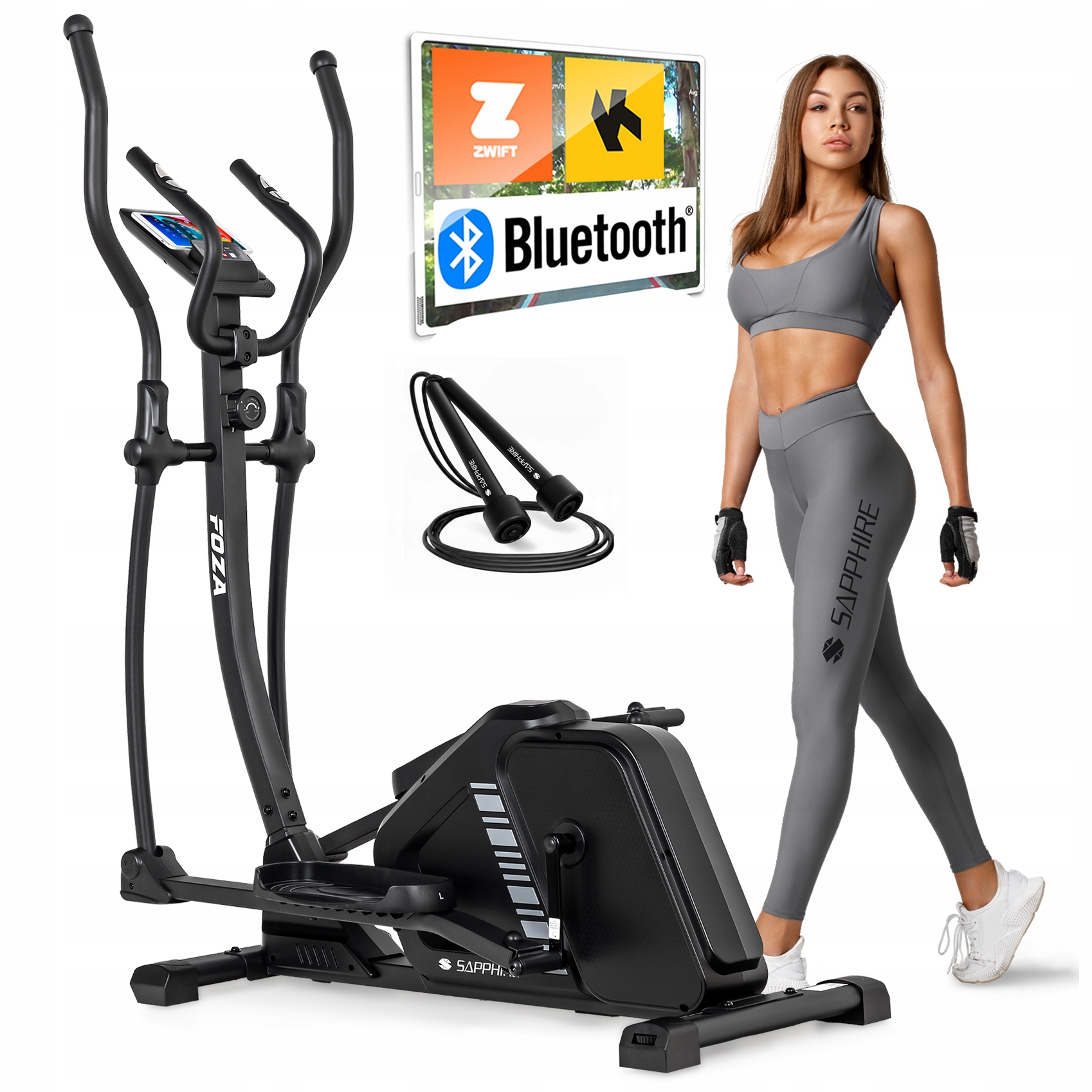 Orbi-trek Magnetyczny Trenażer Eliptyczny Foza rower treningowy Aplikacje