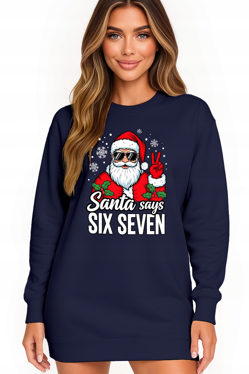 Mikina Vánoční Oversize Šaty Six Seven 67 Dárek K Vánocům XL