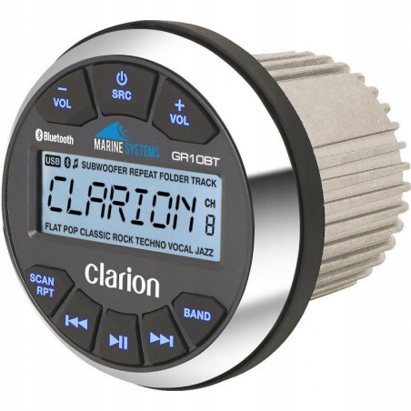 Rádio Clarion CMM-10GR Pro Lodě, Voděodolné, Bluetooth MP3 Aux Usb