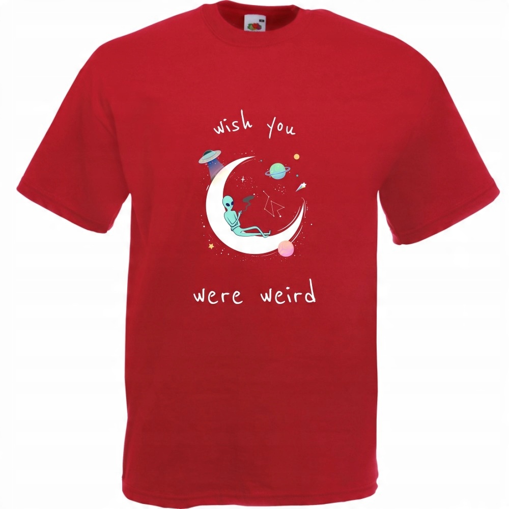 

Koszulka wish you were weird ufo XL ceglana czerwo