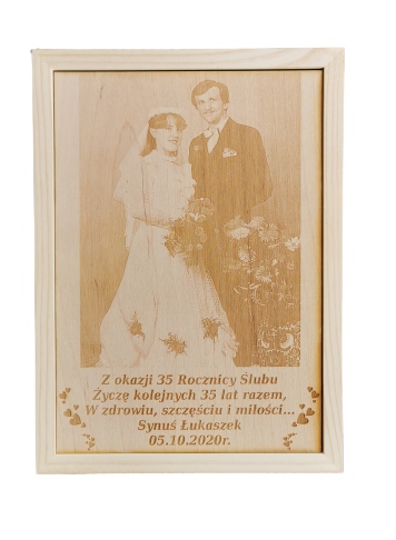 

Prezent Rocznica Ślubu Zdjęcie Grawer ze zdjęcia