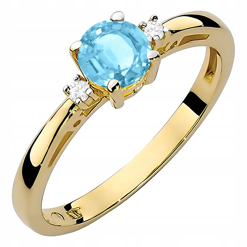 Prstýnek Topaz 0,50 ct Brilianty