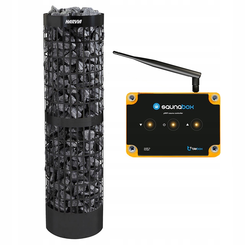 Pec Harvia Cilindro Pro PC100E/135E Black steel ovládač SaunaBox Pro