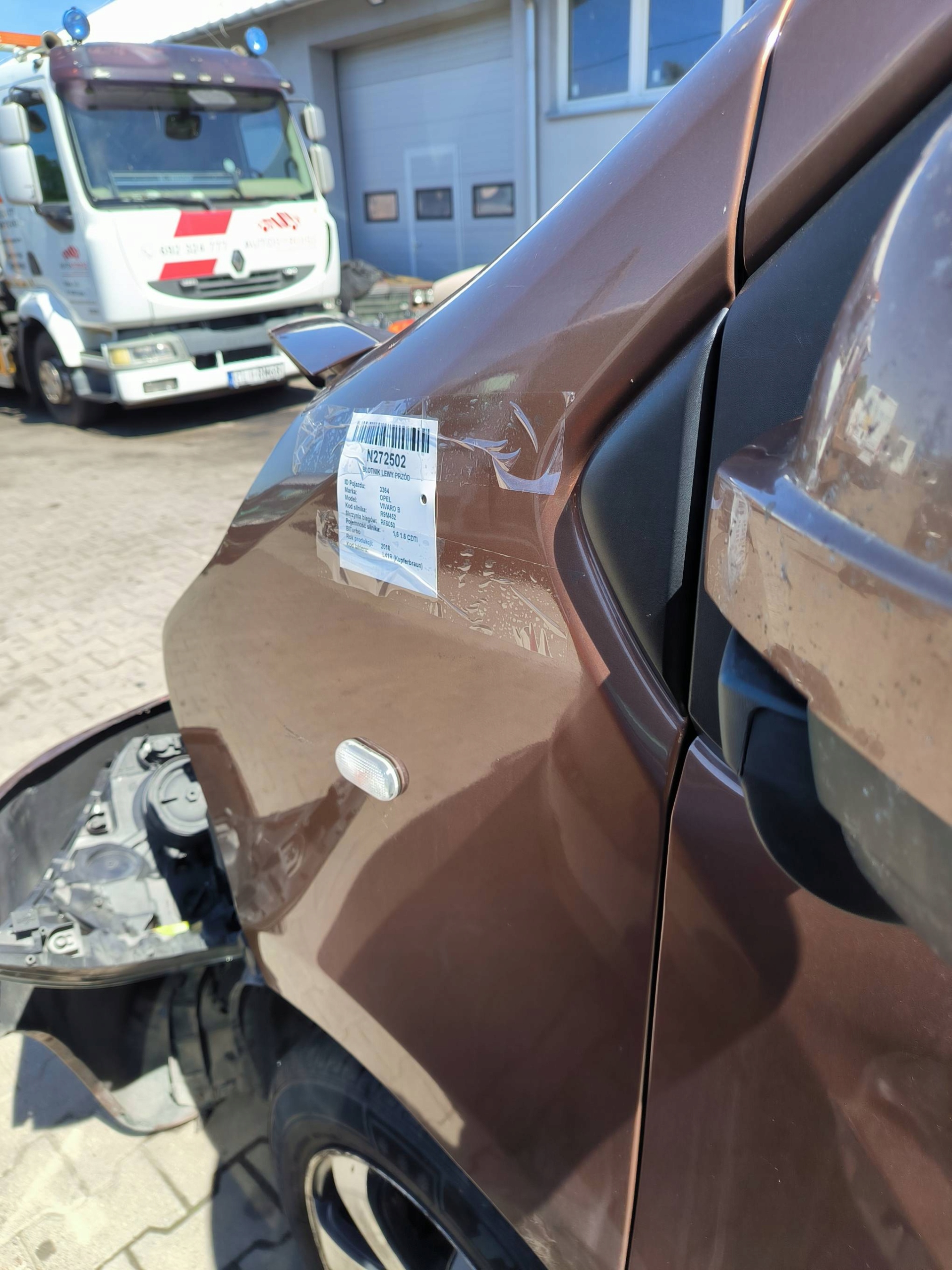 fender left front L41R TRAFIC OPEL VIVARO B