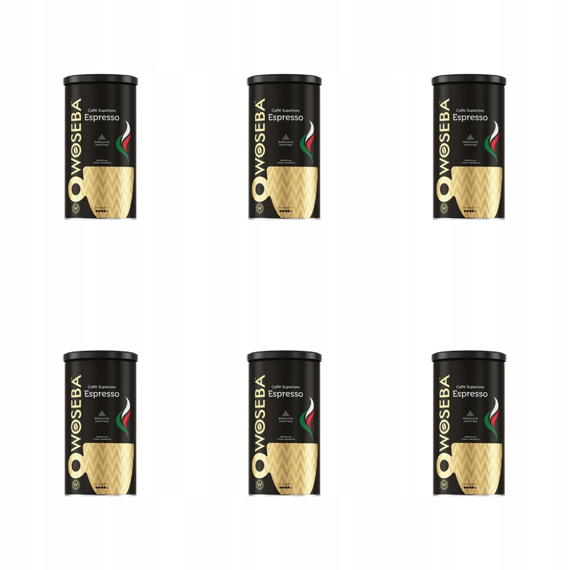 Woseba Espresso Kawa palona mielona 500g puszka X6