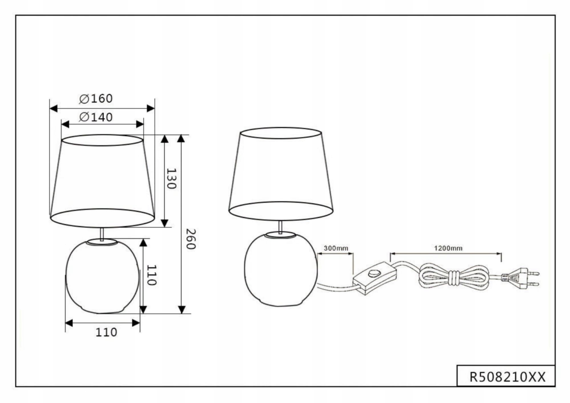 LAMPKA STOŁOWA TRIO RL SOPHIA R50821015 ZIELONA Rodzaj gwintu E14