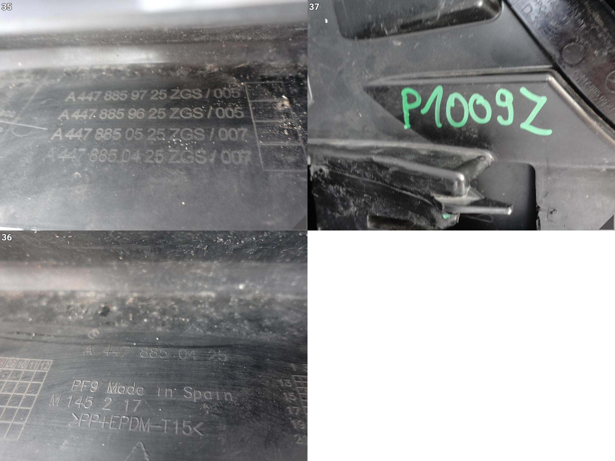 MERCEDES VITO VS20 W447 LIFT / MOPF 19- bumper + supports front (without PDC)