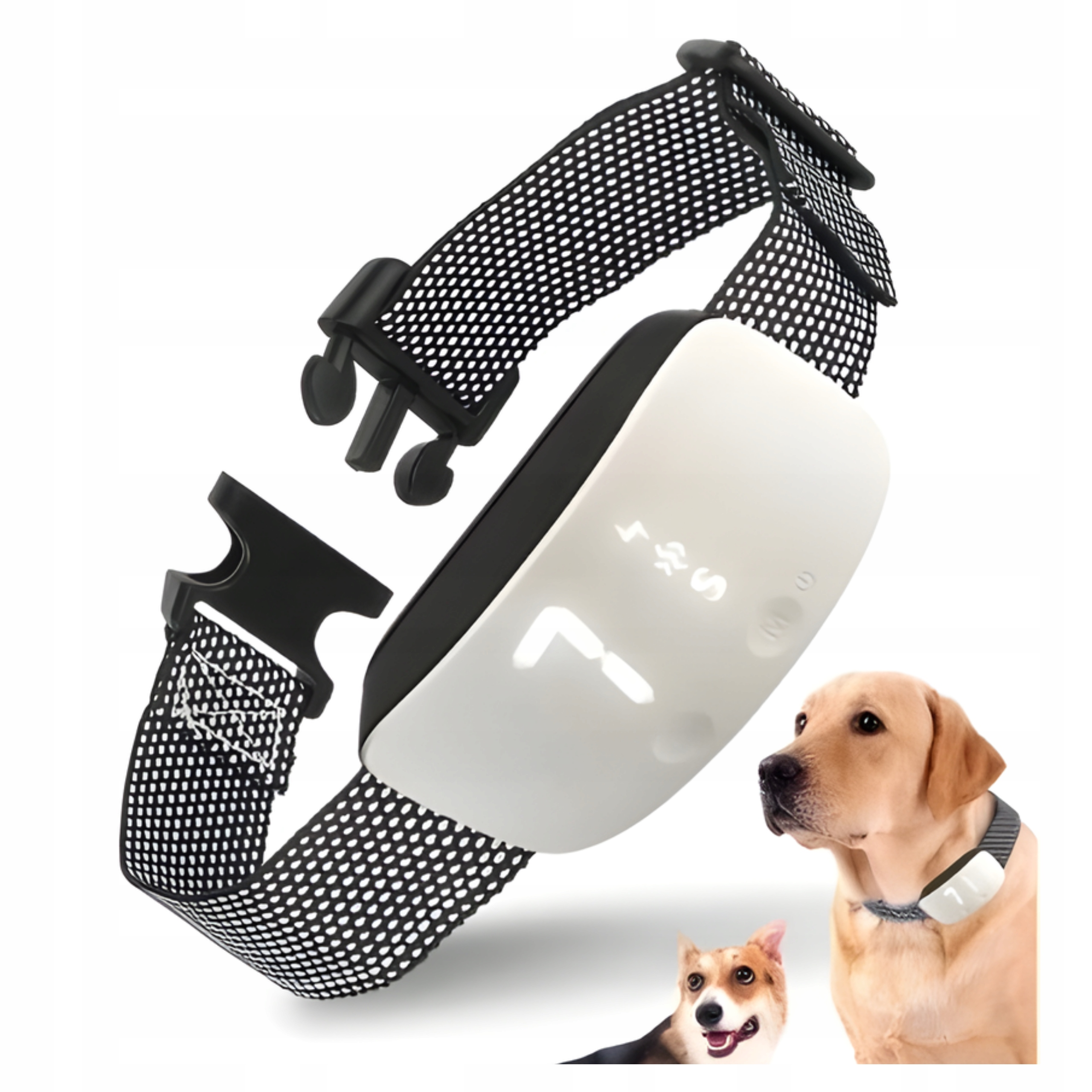 Elektrický Protištěkací Obojek Pro Psa Led Látkový