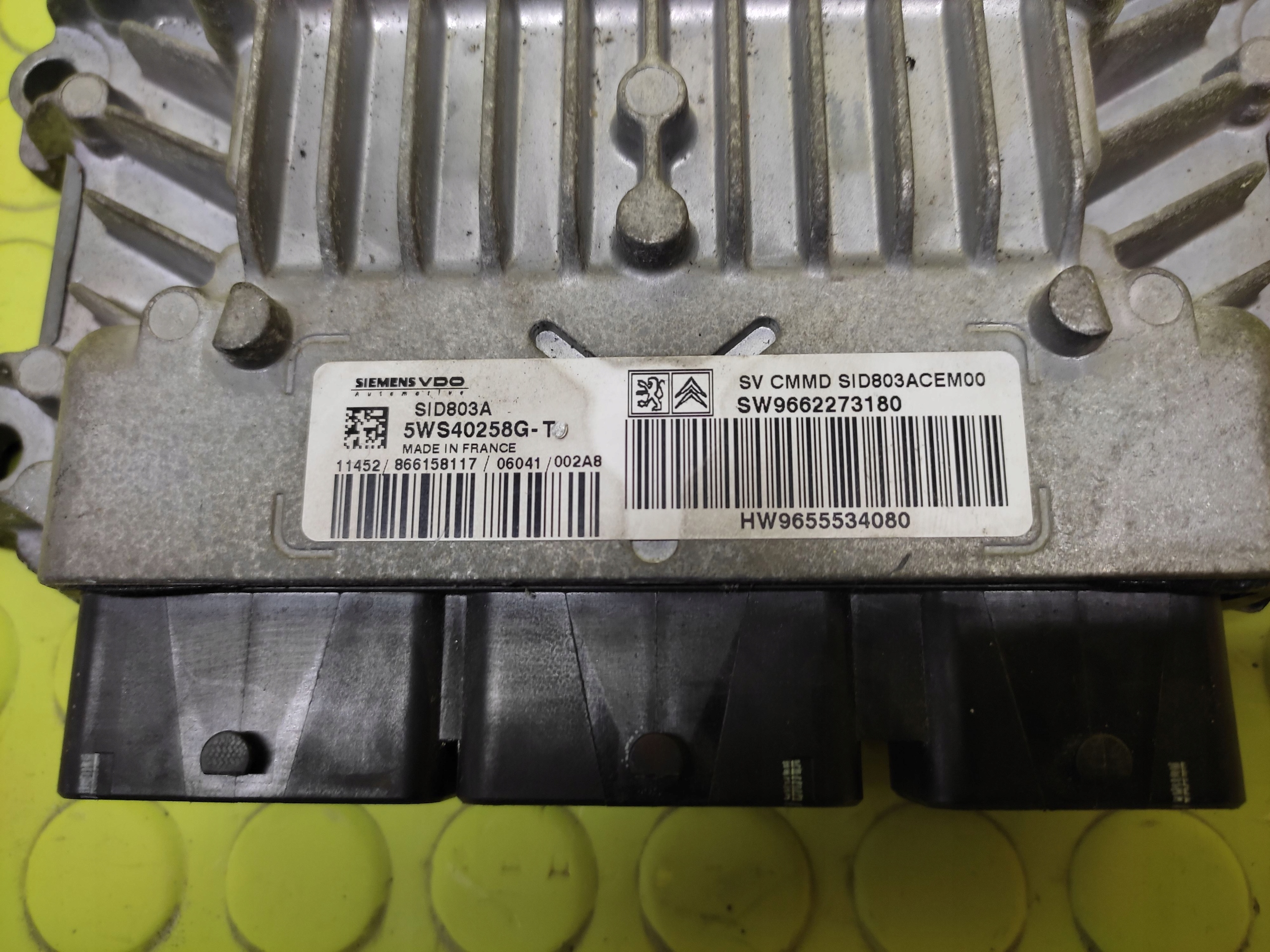CITROEN C5 2.0 HDI control unit of the engine 9662273180