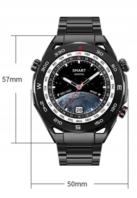 SMARTWATCH zegarek SMARTBAND Pulsometr Krokomierz Szkiełko mineralne