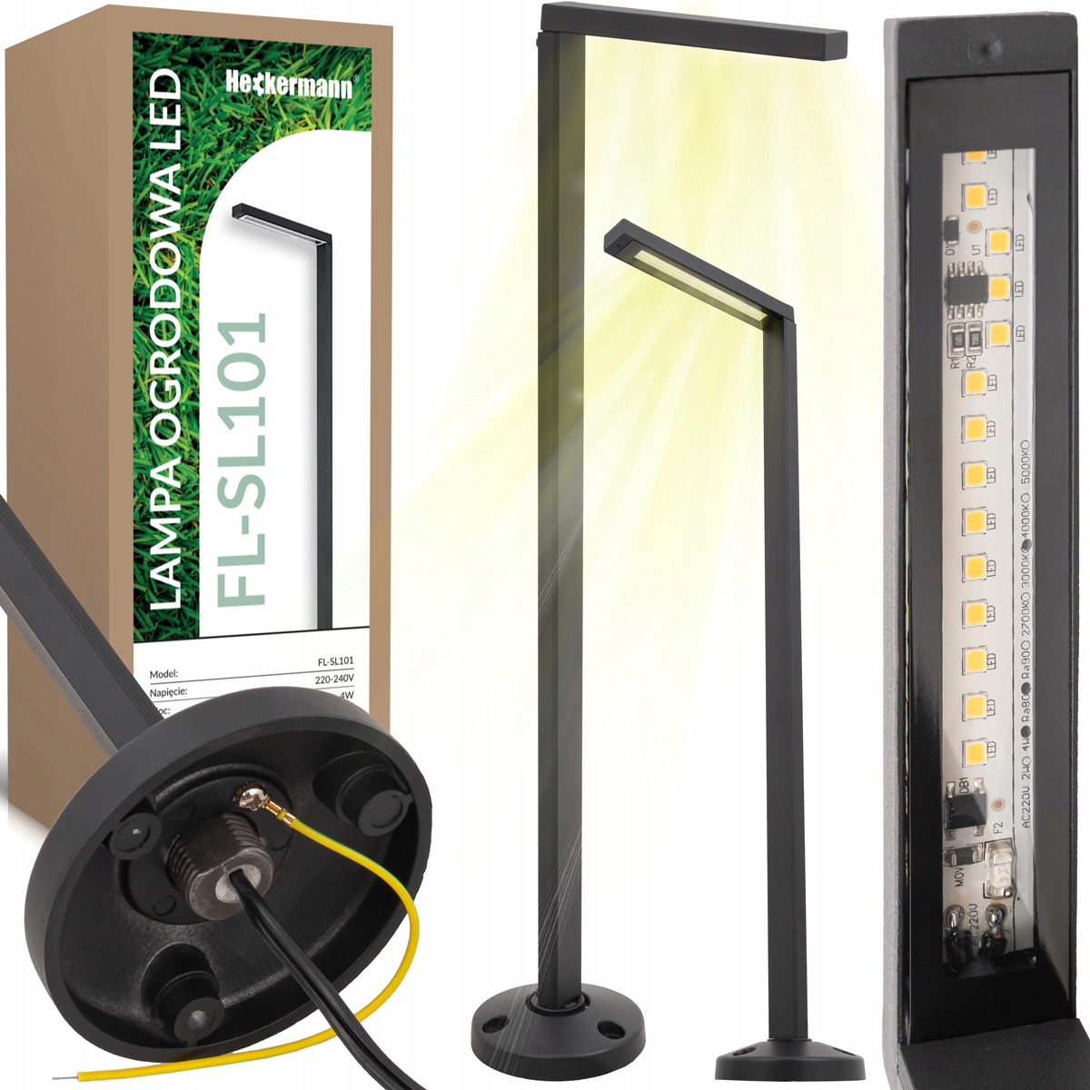 

Lampa Led Ogrodowa Stojąca Zewnętrzna Słupek 60 CM